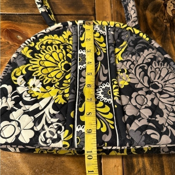 Lovely Vera Bradley Eloise Kiss lock RETIRED satchel black/yellow/tan/white - Picture 10 of 13